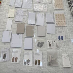 Cloth & Paper Assorted Stationery and Labels, and clips